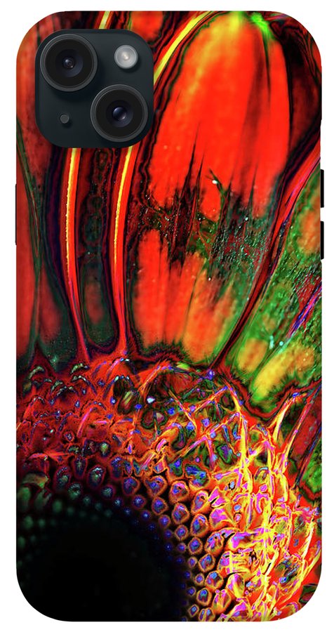 Abstract Orange Daisy - Phone Case