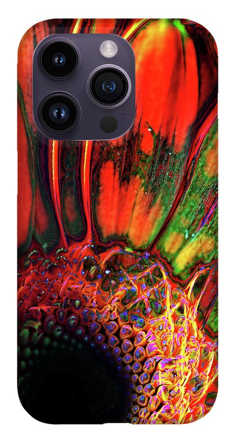Abstract Orange Daisy - Phone Case