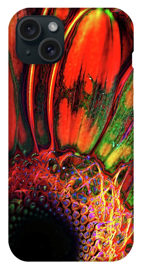 Abstract Orange Daisy - Phone Case