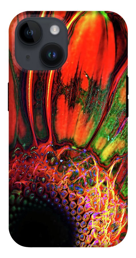 Abstract Orange Daisy - Phone Case