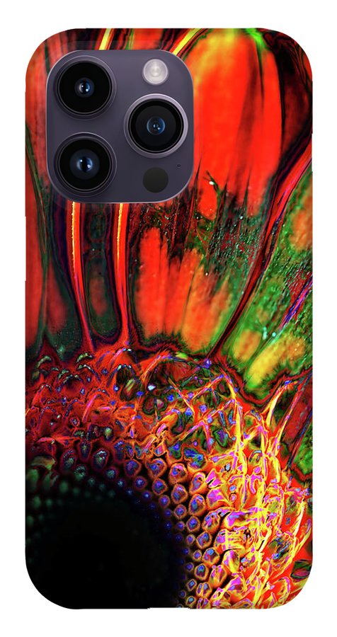 Abstract Orange Daisy - Phone Case