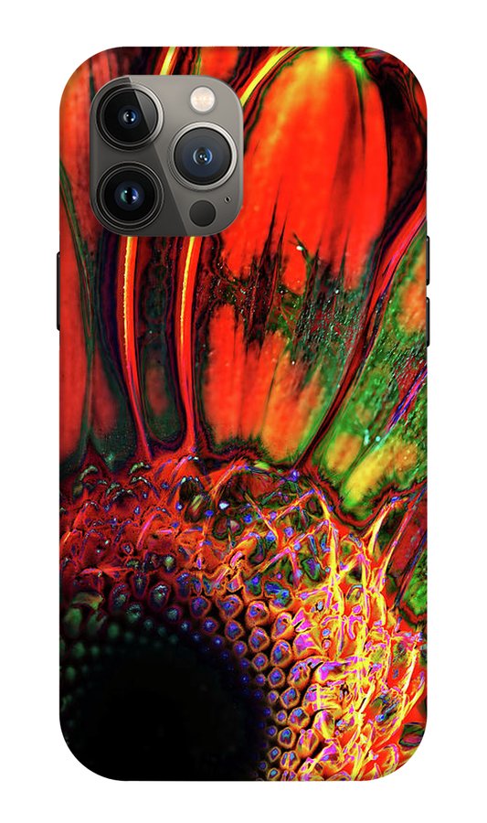 Abstract Orange Daisy - Phone Case