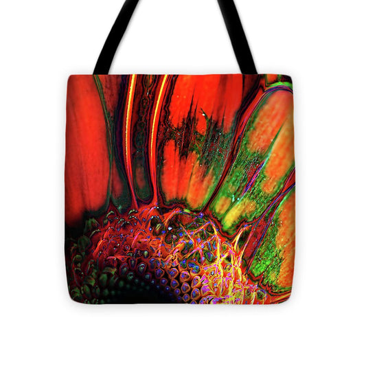 Abstract Orange Daisy - Tote Bag