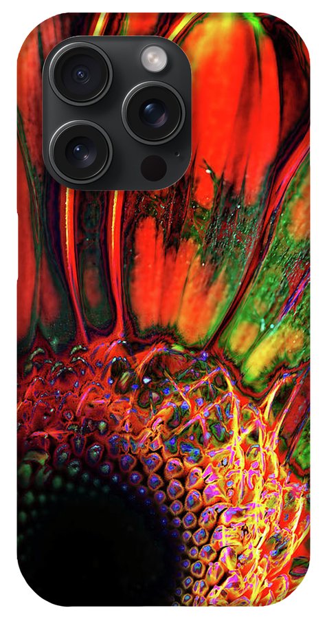 Abstract Orange Daisy - Phone Case