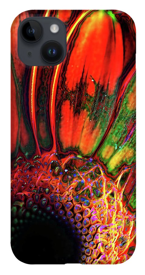 Abstract Orange Daisy - Phone Case