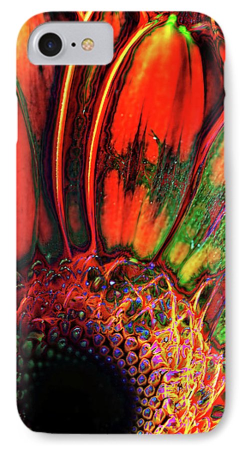 Abstract Orange Daisy - Phone Case