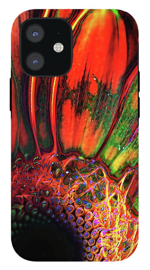Abstract Orange Daisy - Phone Case
