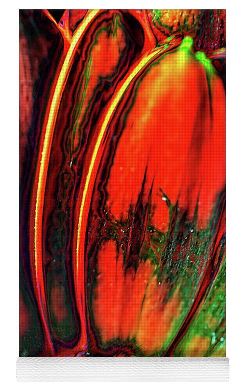 Abstract Orange Daisy - Yoga Mat