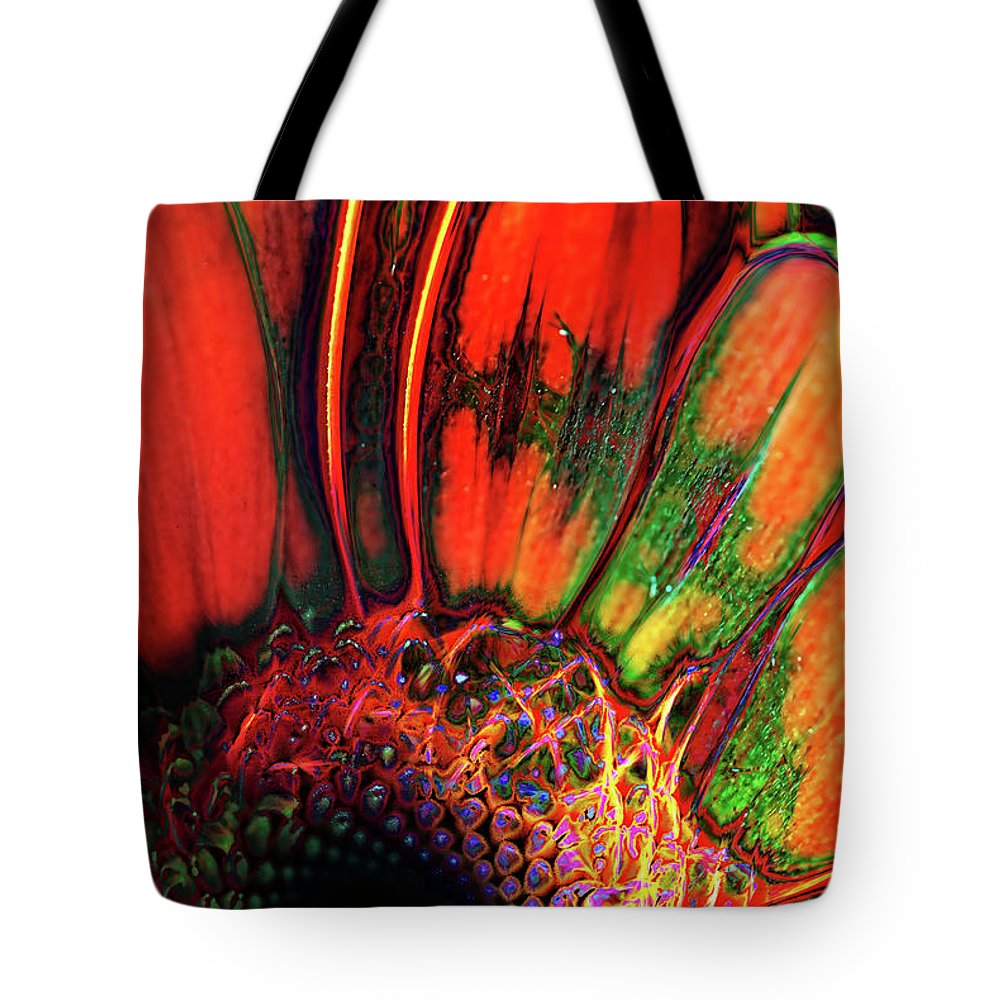 Abstract Orange Daisy - Tote Bag