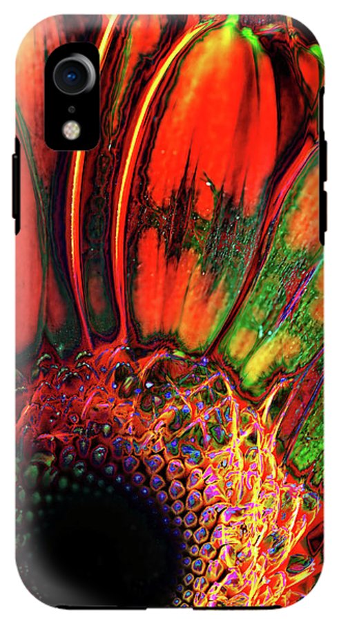 Abstract Orange Daisy - Phone Case