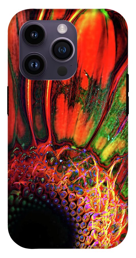 Abstract Orange Daisy - Phone Case
