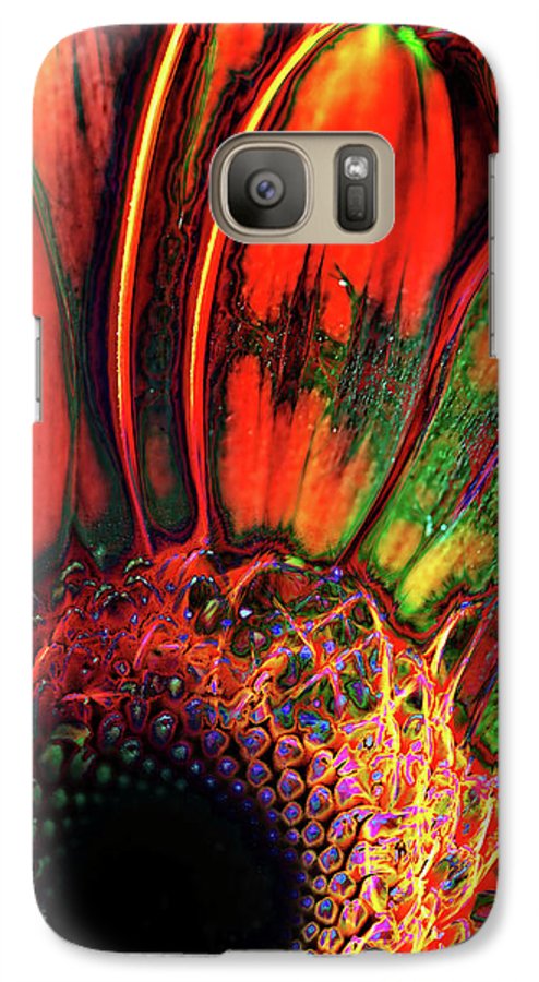 Abstract Orange Daisy - Phone Case