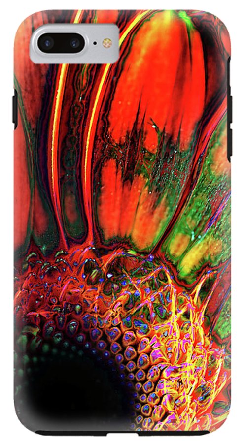 Abstract Orange Daisy - Phone Case