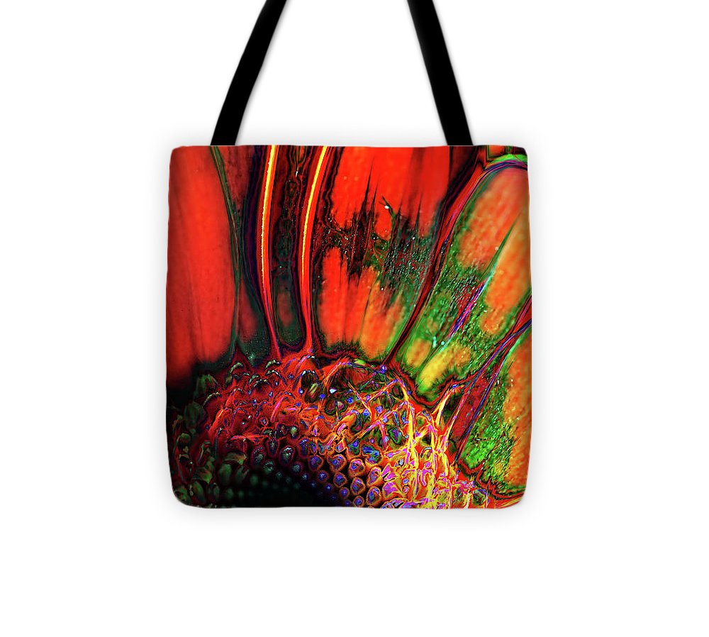 Abstract Orange Daisy - Tote Bag