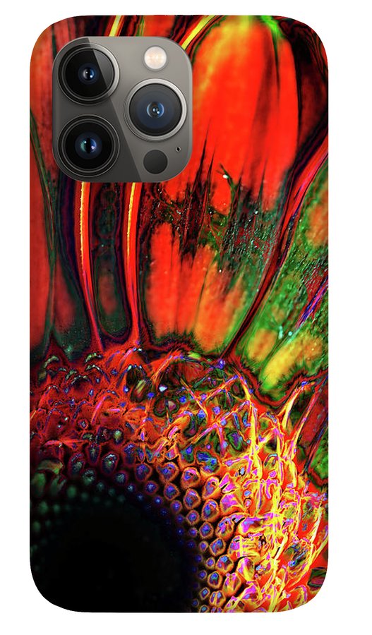 Abstract Orange Daisy - Phone Case