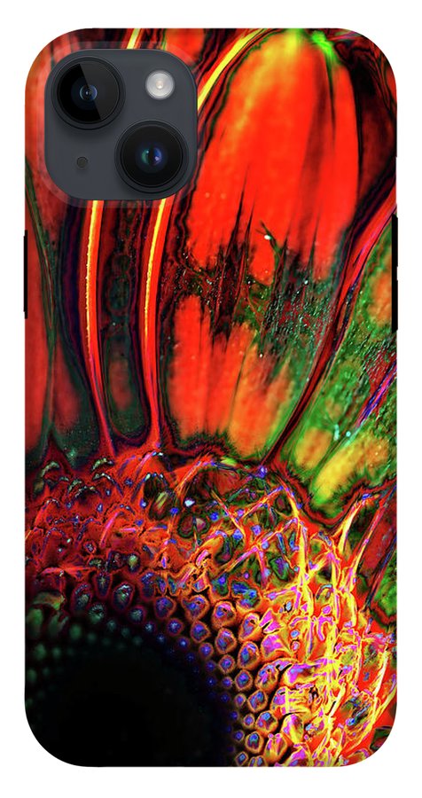 Abstract Orange Daisy - Phone Case