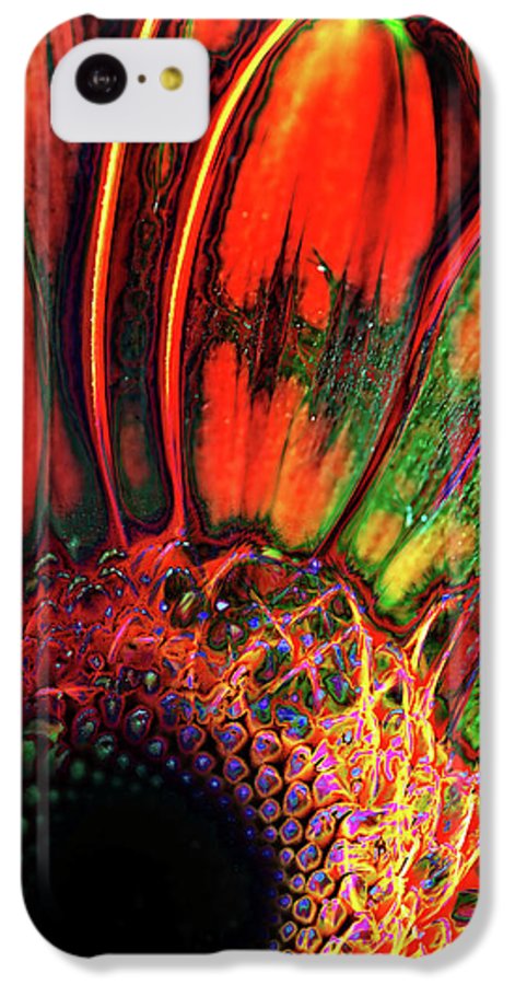 Abstract Orange Daisy - Phone Case
