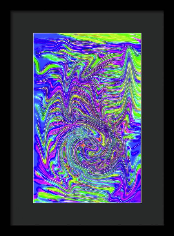Abstract With Blue - Framed Print