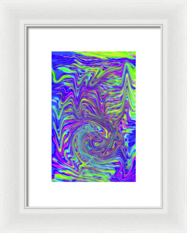 Abstract With Blue - Framed Print