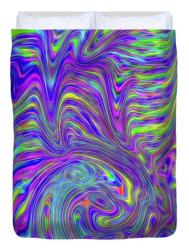Abstract With Blue - Duvet Cover