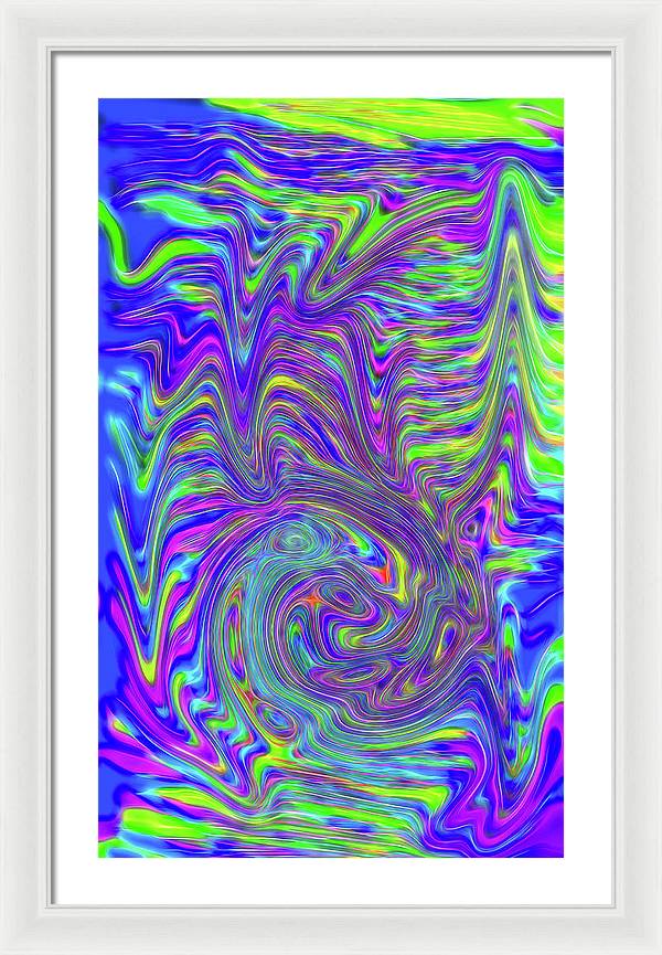 Abstract With Blue - Framed Print