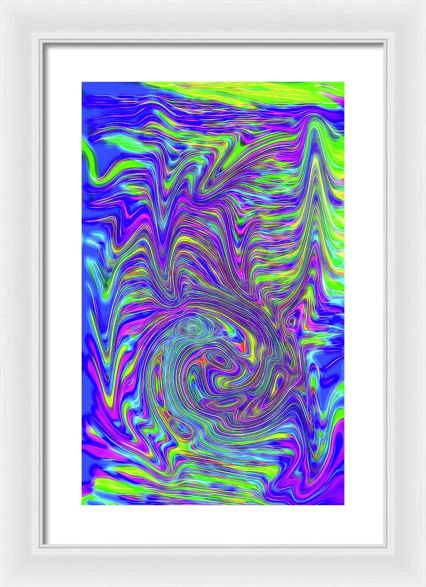 Abstract With Blue - Framed Print