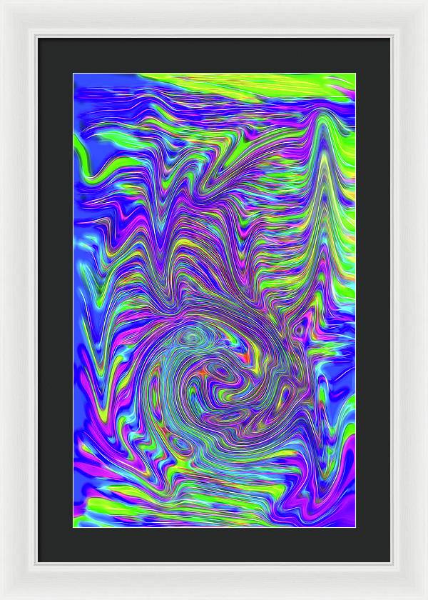 Abstract With Blue - Framed Print