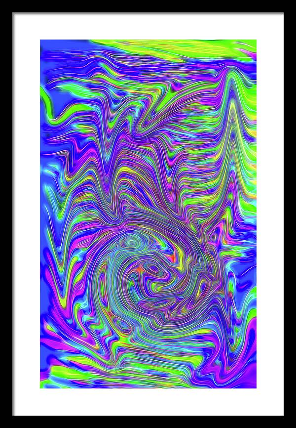 Abstract With Blue - Framed Print