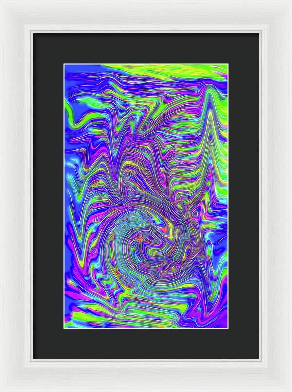 Abstract With Blue - Framed Print