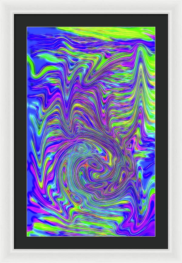 Abstract With Blue - Framed Print