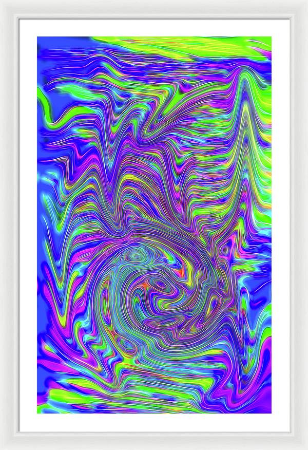 Abstract With Blue - Framed Print