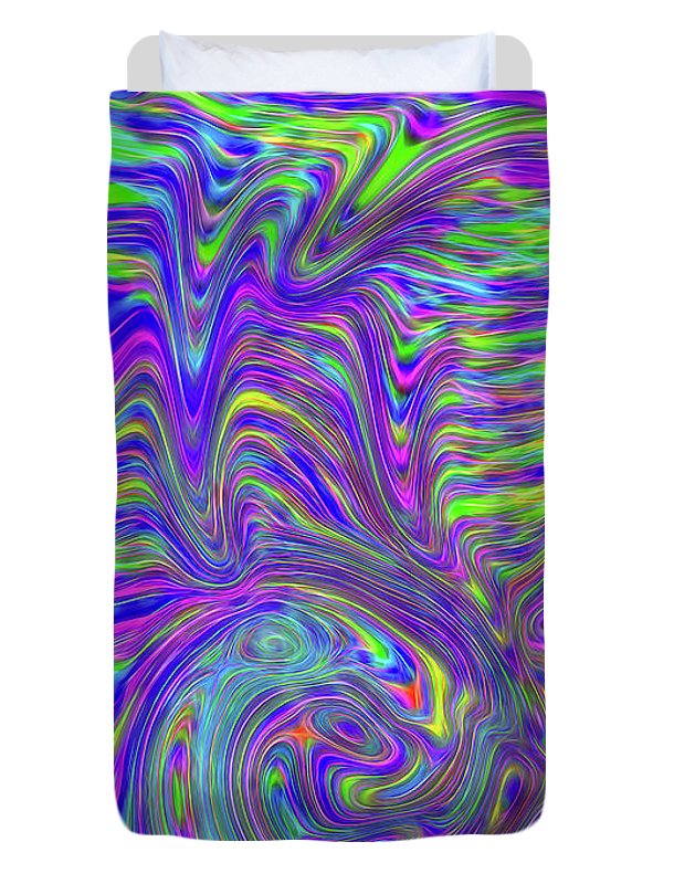 Abstract With Blue - Duvet Cover