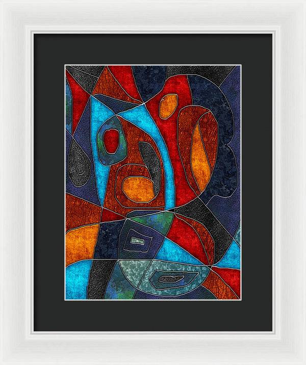 Abstract With Heart - Framed Print