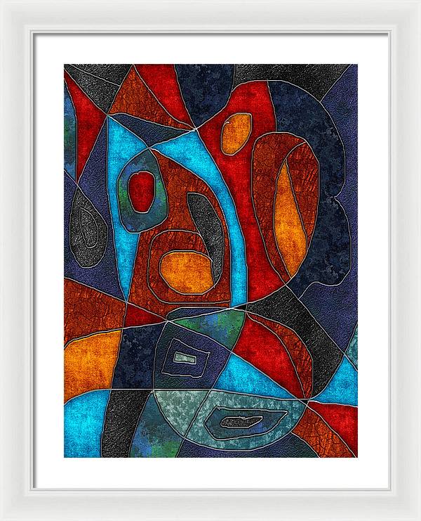 Abstract With Heart - Framed Print