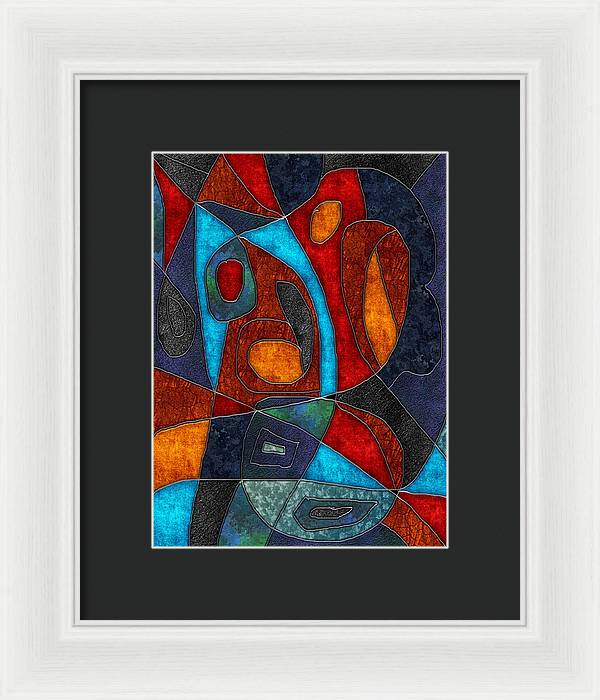 Abstract With Heart - Framed Print
