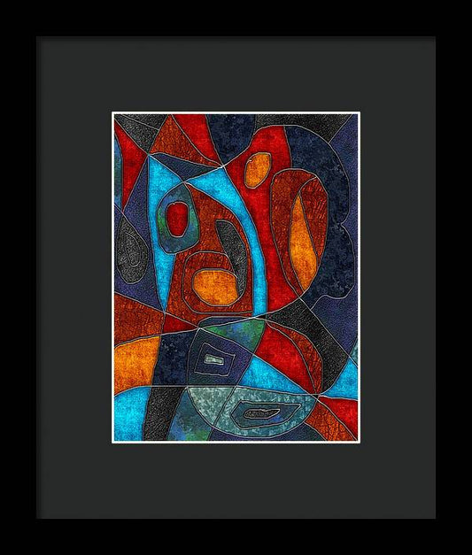 Abstract With Heart - Framed Print