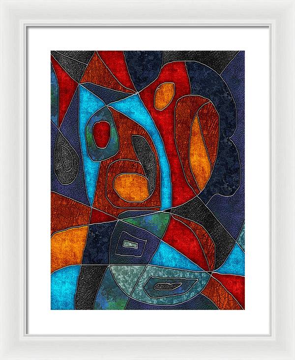 Abstract With Heart - Framed Print