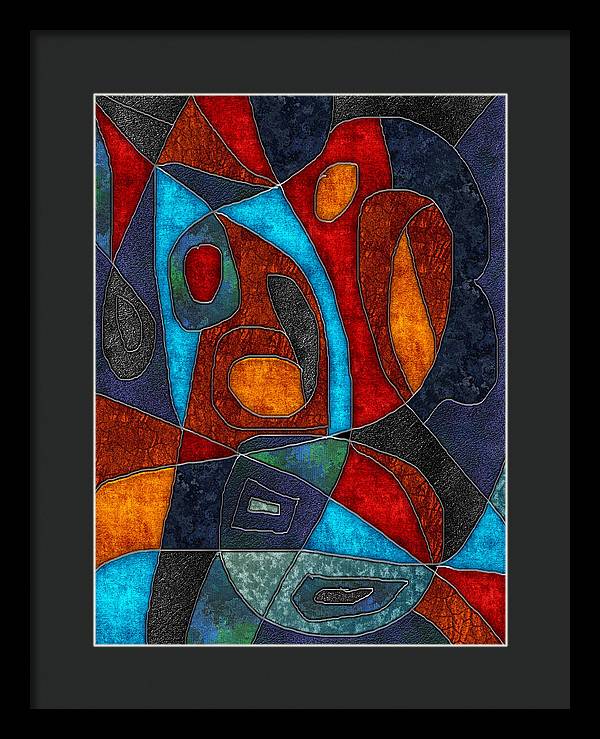 Abstract With Heart - Framed Print