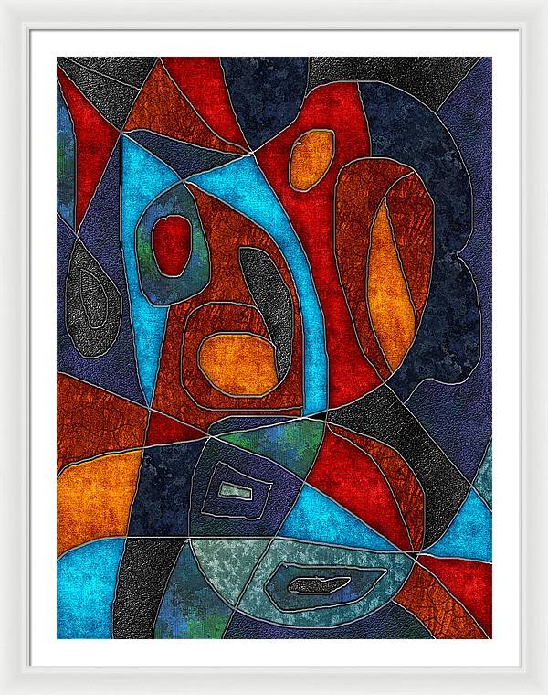 Abstract With Heart - Framed Print