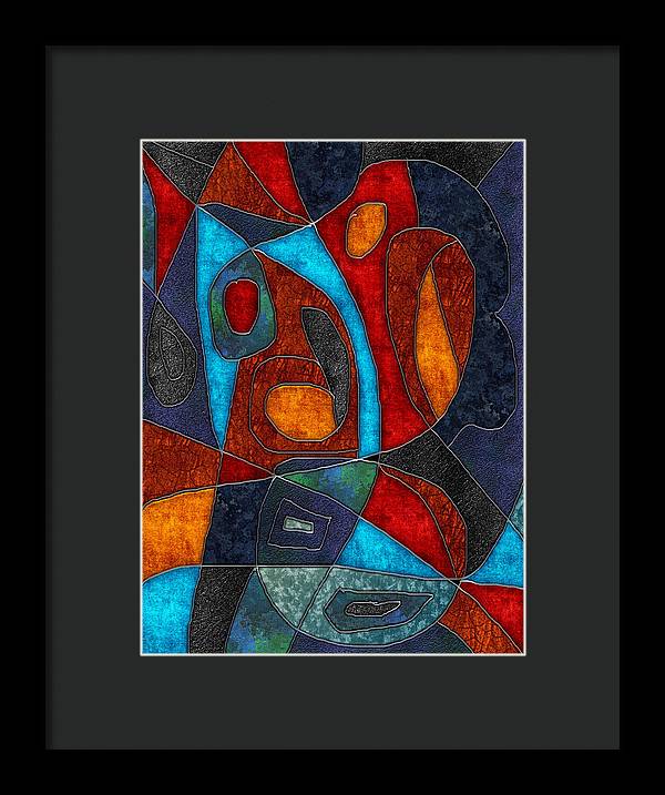 Abstract With Heart - Framed Print