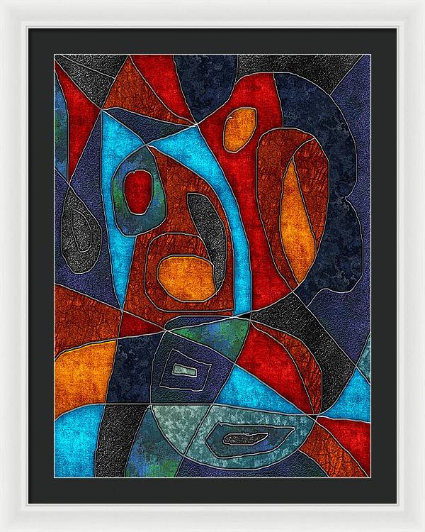Abstract With Heart - Framed Print