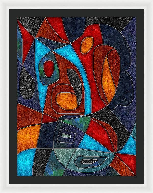 Abstract With Heart - Framed Print