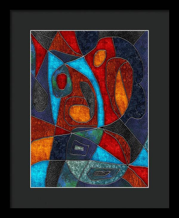 Abstract With Heart - Framed Print