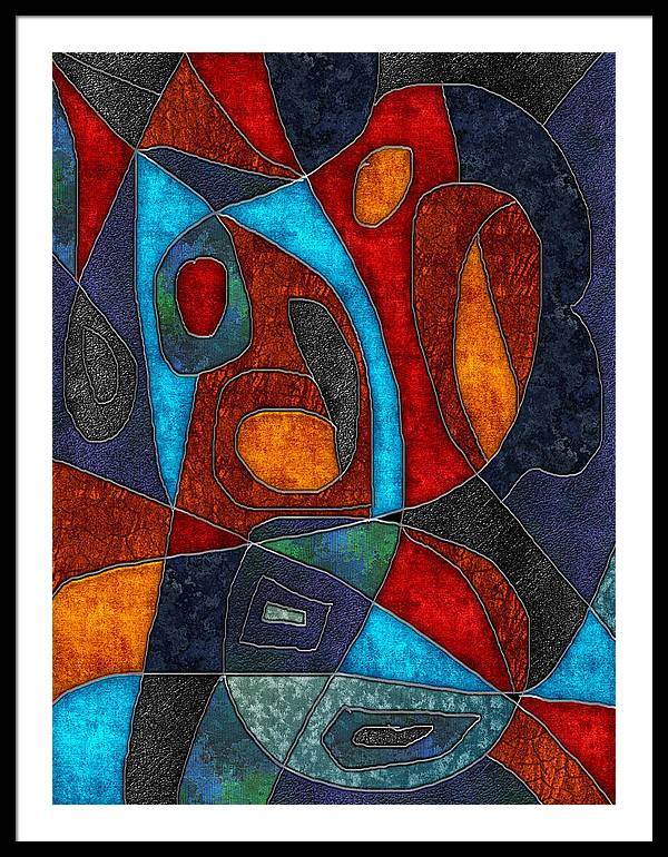 Abstract With Heart - Framed Print