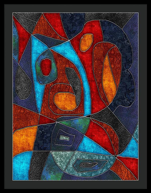 Abstract With Heart - Framed Print