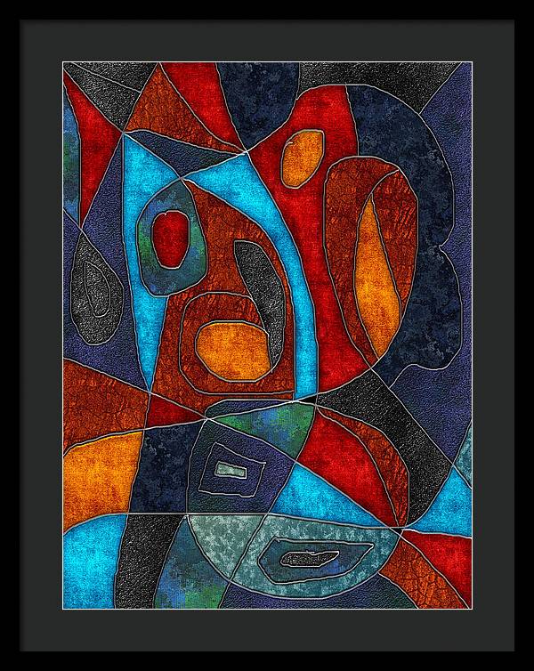 Abstract With Heart - Framed Print