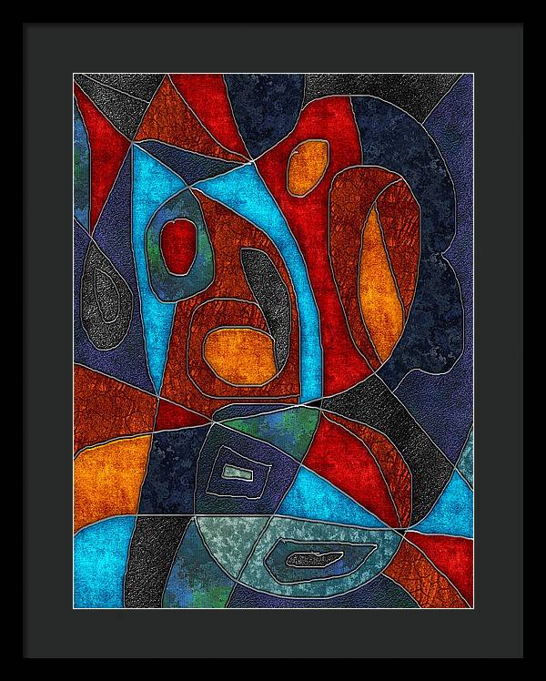 Abstract With Heart - Framed Print