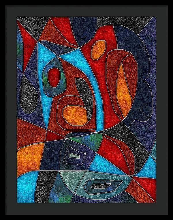 Abstract With Heart - Framed Print