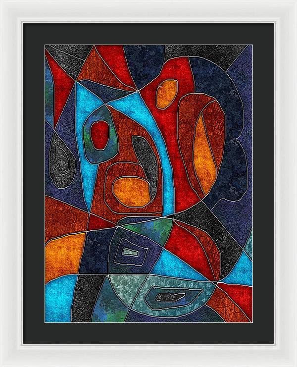 Abstract With Heart - Framed Print