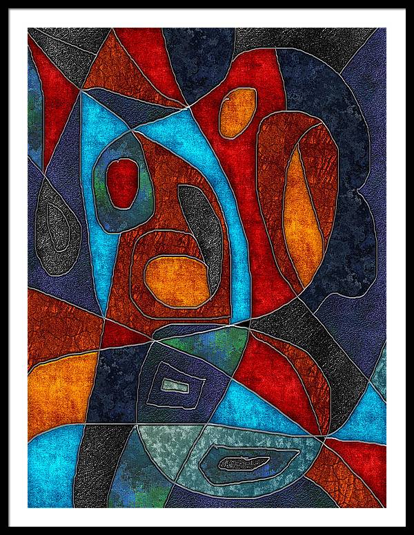 Abstract With Heart - Framed Print